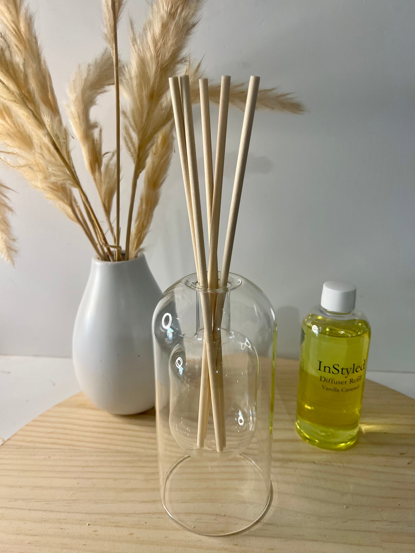 Glass Reed Diffuser Set