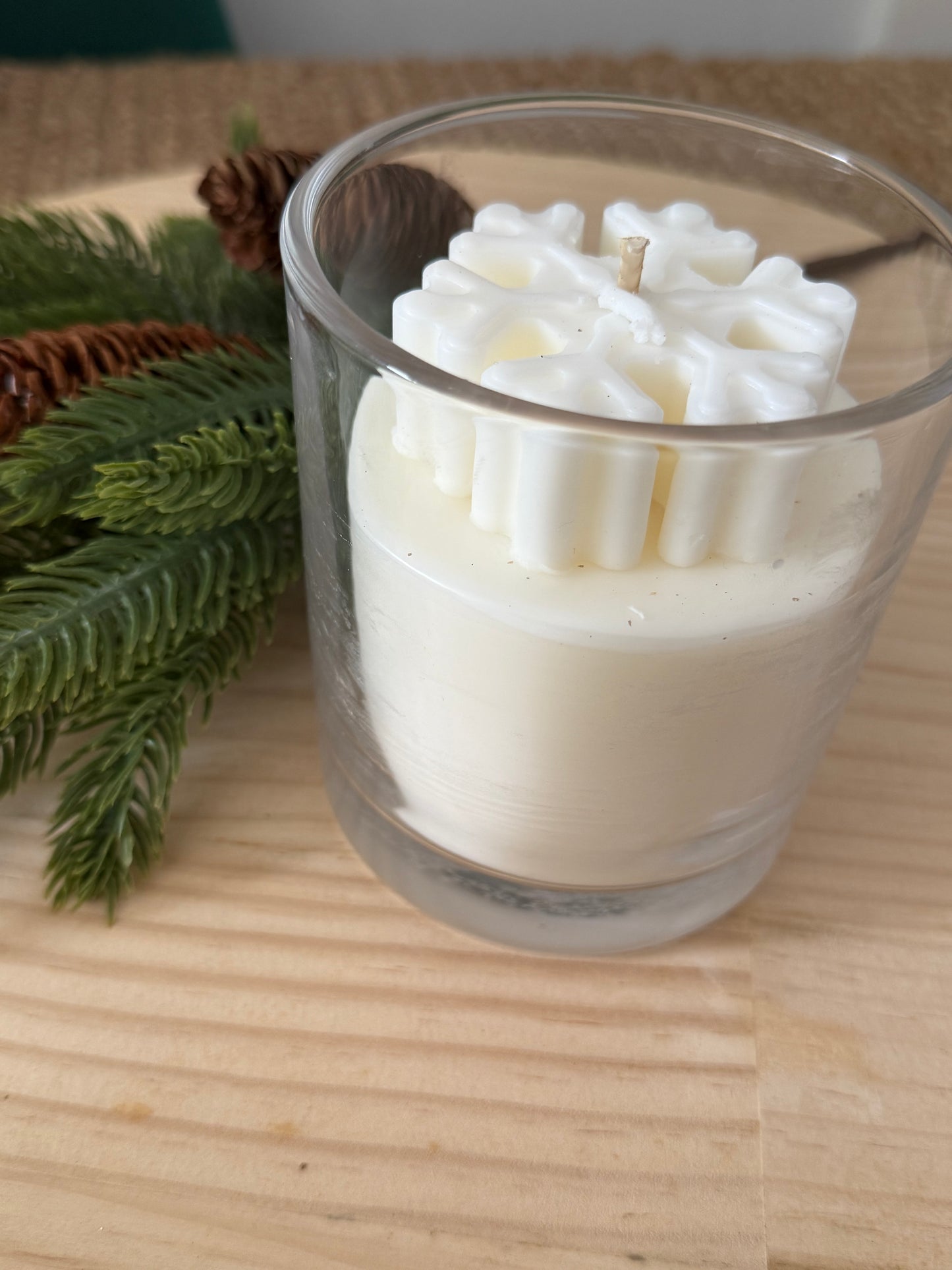 Christmas Snow Flake Candle - PRE SALE - delivered November